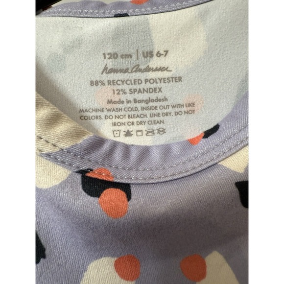 Hanna Anderson Summer Spring‎ Cotton Sleeveless Dress~Girls 6-7Colorful A82 - Picture 3 of 4